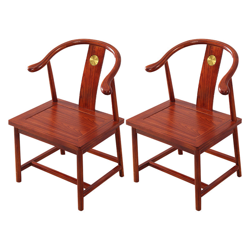 Traditional Style Arm Chair Solid Wood Slat Back Dining Chair for Home Medium Wood 2 Piece Set Clearhalo 'Dining Chairs' 'Dining Tables & Seating' 'dining_chair' 'furn' 'furn_dining_chair' 'Furniture' 'Kitchen & Dining Furniture' 7659792