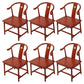 Traditional Style Arm Chair Solid Wood Slat Back Dining Chair for Home Medium Wood 6 Piece Set Clearhalo 'Dining Chairs' 'Dining Tables & Seating' 'dining_chair' 'furn' 'furn_dining_chair' 'Furniture' 'Kitchen & Dining Furniture' 7659794