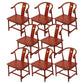 Traditional Style Arm Chair Solid Wood Slat Back Dining Chair for Home Medium Wood 8 Piece Set Clearhalo 'Dining Chairs' 'Dining Tables & Seating' 'dining_chair' 'furn' 'furn_dining_chair' 'Furniture' 'Kitchen & Dining Furniture' 7659795
