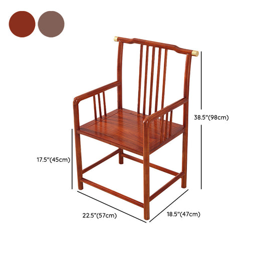 Traditional Style Arm Chair Solid Wood Slat Back Dining Chair for Home Clearhalo 'Dining Chairs' 'Dining Tables & Seating' 'dining_chair' 'furn' 'furn_dining_chair' 'Furniture' 'Kitchen & Dining Furniture' 7659798
