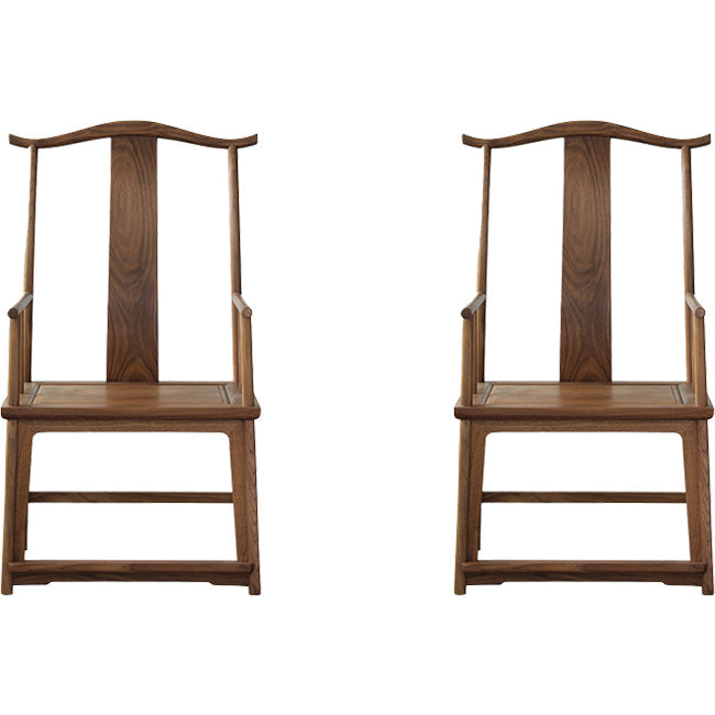 Traditional Kitchen Dining Chair High Back Solid Wood Dining Chair Nut-Brown 2 Piece Set Clearhalo 'Dining Chairs' 'Dining Tables & Seating' 'dining_chair' 'furn' 'furn_dining_chair' 'Furniture' 'Kitchen & Dining Furniture' 7659806