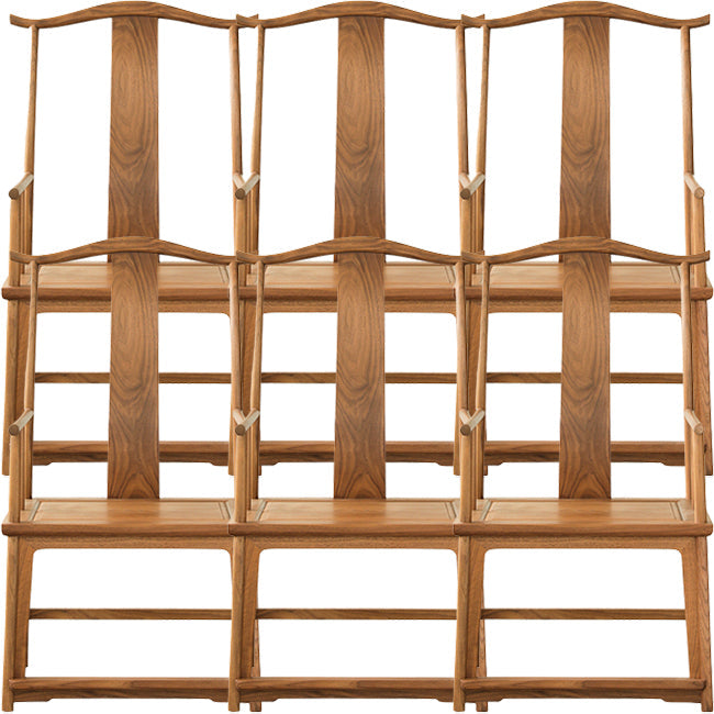 Traditional Kitchen Dining Chair High Back Solid Wood Dining Chair Cherry 6 Piece Set Clearhalo 'Dining Chairs' 'Dining Tables & Seating' 'dining_chair' 'furn' 'furn_dining_chair' 'Furniture' 'Kitchen & Dining Furniture' 7659821