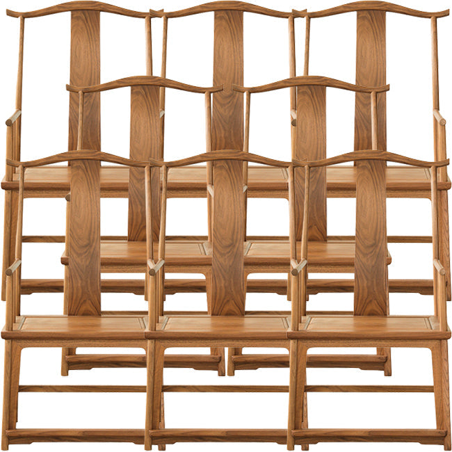 Traditional Kitchen Dining Chair High Back Solid Wood Dining Chair Cherry 8 Piece Set Clearhalo 'Dining Chairs' 'Dining Tables & Seating' 'dining_chair' 'furn' 'furn_dining_chair' 'Furniture' 'Kitchen & Dining Furniture' 7659822