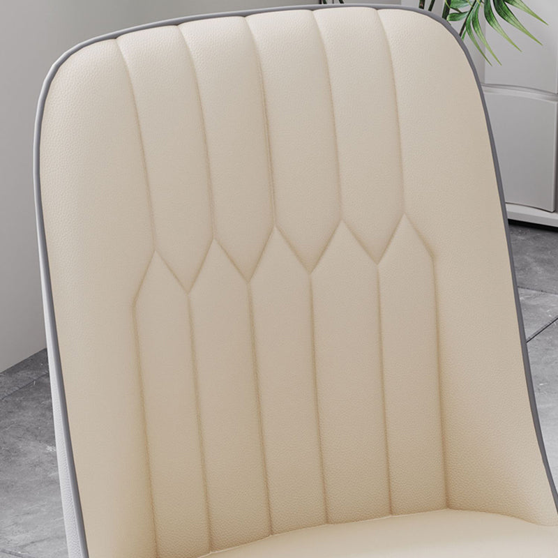 Modern Style Dining Chair Leather Parsons Side Chair with Metal Base Clearhalo 'Dining Chairs' 'Dining Tables & Seating' 'dining_chair' 'furn' 'furn_dining_chair' 'Furniture' 'Kitchen & Dining Furniture' 7659836