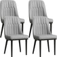 Modern Style Dining Chair Leather Parsons Side Chair with Metal Base Grey 4 Piece Set Black Clearhalo 'Dining Chairs' 'Dining Tables & Seating' 'dining_chair' 'furn' 'furn_dining_chair' 'Furniture' 'Kitchen & Dining Furniture' 7659840
