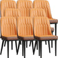 Modern Style Dining Chair Leather Parsons Side Chair with Metal Base Orange 8 Piece Set Black Clearhalo 'Dining Chairs' 'Dining Tables & Seating' 'dining_chair' 'furn' 'furn_dining_chair' 'Furniture' 'Kitchen & Dining Furniture' 7659868