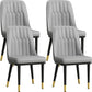 Modern Style Dining Chair Leather Parsons Side Chair with Metal Base Grey 4 Piece Set Black Gold Clearhalo 'Dining Chairs' 'Dining Tables & Seating' 'dining_chair' 'furn' 'furn_dining_chair' 'Furniture' 'Kitchen & Dining Furniture' 7659881