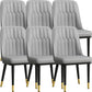 Modern Style Dining Chair Leather Parsons Side Chair with Metal Base Grey 6 Piece Set Black Gold Clearhalo 'Dining Chairs' 'Dining Tables & Seating' 'dining_chair' 'furn' 'furn_dining_chair' 'Furniture' 'Kitchen & Dining Furniture' 7659882