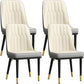 Modern Style Dining Chair Leather Parsons Side Chair with Metal Base White-Gray 4 Piece Set Black Gold Clearhalo 'Dining Chairs' 'Dining Tables & Seating' 'dining_chair' 'furn' 'furn_dining_chair' 'Furniture' 'Kitchen & Dining Furniture' 7659891