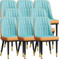 Modern Style Dining Chair Leather Parsons Side Chair with Metal Base Blue-Orange 8 Piece Set Black Gold Clearhalo 'Dining Chairs' 'Dining Tables & Seating' 'dining_chair' 'furn' 'furn_dining_chair' 'Furniture' 'Kitchen & Dining Furniture' 7659903