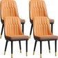 Modern Style Dining Chair Leather Parsons Side Chair with Metal Base Orange 4 Piece Set Black Gold Clearhalo 'Dining Chairs' 'Dining Tables & Seating' 'dining_chair' 'furn' 'furn_dining_chair' 'Furniture' 'Kitchen & Dining Furniture' 7659911