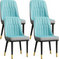 Modern Style Dining Chair Leather Parsons Side Chair with Metal Base Blue Gray 4 Piece Set Black Gold Clearhalo 'Dining Chairs' 'Dining Tables & Seating' 'dining_chair' 'furn' 'furn_dining_chair' 'Furniture' 'Kitchen & Dining Furniture' 7659921