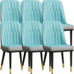 Modern Style Dining Chair Leather Parsons Side Chair with Metal Base Blue Gray 8 Piece Set Black Gold Clearhalo 'Dining Chairs' 'Dining Tables & Seating' 'dining_chair' 'furn' 'furn_dining_chair' 'Furniture' 'Kitchen & Dining Furniture' 7659923