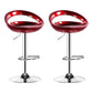Plastic Adjustable Height Swivel Low Back Bar Stool with Footrest Burgundy 2 Piece Set Clearhalo 'Bar Furniture' 'Bar Stools' 'bar_stools' 'furn' 'furn_bar_stools' 'Furniture' 'Kitchen & Dining Furniture' 7659928