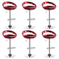 Plastic Adjustable Height Swivel Low Back Bar Stool with Footrest Burgundy 6 Piece Set Clearhalo 'Bar Furniture' 'Bar Stools' 'bar_stools' 'furn' 'furn_bar_stools' 'Furniture' 'Kitchen & Dining Furniture' 7659933