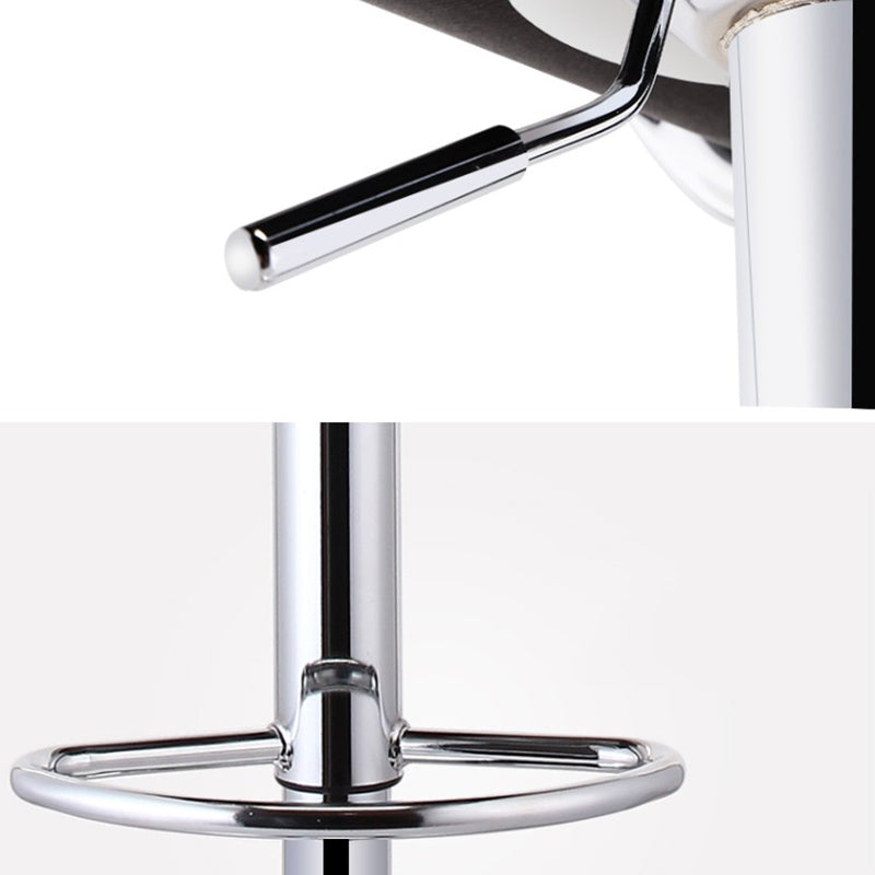 Plastic Adjustable Height Swivel Low Back Bar Stool with Footrest Clearhalo 'Bar Furniture' 'Bar Stools' 'bar_stools' 'furn' 'furn_bar_stools' 'Furniture' 'Kitchen & Dining Furniture' 7659936