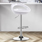 Plastic Adjustable Height Swivel Low Back Bar Stool with Footrest White 1 Piece Clearhalo 'Bar Furniture' 'Bar Stools' 'bar_stools' 'furn' 'furn_bar_stools' 'Furniture' 'Kitchen & Dining Furniture' 7659937