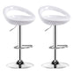 Plastic Adjustable Height Swivel Low Back Bar Stool with Footrest White 2 Piece Set Clearhalo 'Bar Furniture' 'Bar Stools' 'bar_stools' 'furn' 'furn_bar_stools' 'Furniture' 'Kitchen & Dining Furniture' 7659938