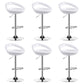 Plastic Adjustable Height Swivel Low Back Bar Stool with Footrest White 6 Piece Set Clearhalo 'Bar Furniture' 'Bar Stools' 'bar_stools' 'furn' 'furn_bar_stools' 'Furniture' 'Kitchen & Dining Furniture' 7659942