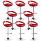 Plastic Adjustable Height Swivel Low Back Bar Stool with Footrest Red 8 Piece Set Clearhalo 'Bar Furniture' 'Bar Stools' 'bar_stools' 'furn' 'furn_bar_stools' 'Furniture' 'Kitchen & Dining Furniture' 7659954