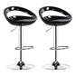 Plastic Adjustable Height Swivel Low Back Bar Stool with Footrest Black 2 Piece Set Clearhalo 'Bar Furniture' 'Bar Stools' 'bar_stools' 'furn' 'furn_bar_stools' 'Furniture' 'Kitchen & Dining Furniture' 7659956