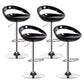 Plastic Adjustable Height Swivel Low Back Bar Stool with Footrest Black 4 Piece Set Clearhalo 'Bar Furniture' 'Bar Stools' 'bar_stools' 'furn' 'furn_bar_stools' 'Furniture' 'Kitchen & Dining Furniture' 7659957