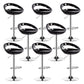 Plastic Adjustable Height Swivel Low Back Bar Stool with Footrest Black 8 Piece Set Clearhalo 'Bar Furniture' 'Bar Stools' 'bar_stools' 'furn' 'furn_bar_stools' 'Furniture' 'Kitchen & Dining Furniture' 7659959