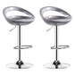 Plastic Adjustable Height Swivel Low Back Bar Stool with Footrest Silver Gray 2 Piece Set Clearhalo 'Bar Furniture' 'Bar Stools' 'bar_stools' 'furn' 'furn_bar_stools' 'Furniture' 'Kitchen & Dining Furniture' 7659961