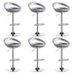 Plastic Adjustable Height Swivel Low Back Bar Stool with Footrest Silver Gray 6 Piece Set Clearhalo 'Bar Furniture' 'Bar Stools' 'bar_stools' 'furn' 'furn_bar_stools' 'Furniture' 'Kitchen & Dining Furniture' 7659963