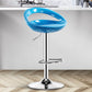Plastic Adjustable Height Swivel Low Back Bar Stool with Footrest Sky Blue 1 Piece Clearhalo 'Bar Furniture' 'Bar Stools' 'bar_stools' 'furn' 'furn_bar_stools' 'Furniture' 'Kitchen & Dining Furniture' 7659965