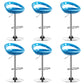 Plastic Adjustable Height Swivel Low Back Bar Stool with Footrest Sky Blue 6 Piece Set Clearhalo 'Bar Furniture' 'Bar Stools' 'bar_stools' 'furn' 'furn_bar_stools' 'Furniture' 'Kitchen & Dining Furniture' 7659968