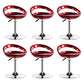 Plastic Adjustable Height Swivel Low Back Bar Stool with Footrest Red Silver 6 Piece Set Clearhalo 'Bar Furniture' 'Bar Stools' 'bar_stools' 'furn' 'furn_bar_stools' 'Furniture' 'Kitchen & Dining Furniture' 7659973