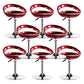 Plastic Adjustable Height Swivel Low Back Bar Stool with Footrest Red Silver 8 Piece Set Clearhalo 'Bar Furniture' 'Bar Stools' 'bar_stools' 'furn' 'furn_bar_stools' 'Furniture' 'Kitchen & Dining Furniture' 7659974