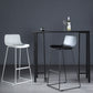 Sgabelli da bar in plastica bassa di plastica senza braccio contemporanea con base di metallo