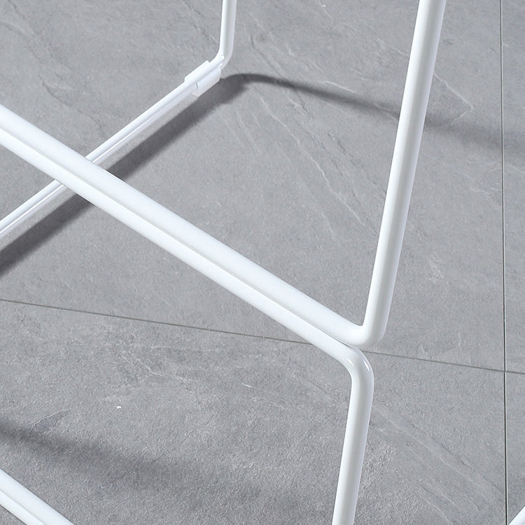 Sgabelli da bar in plastica bassa di plastica senza braccio contemporanea con base di metallo