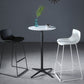 Sgabelli da bar in plastica bassa di plastica senza braccio contemporanea con base di metallo