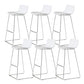 Sgabelli da bar in plastica bassa di plastica senza braccio contemporanea con base di metallo
