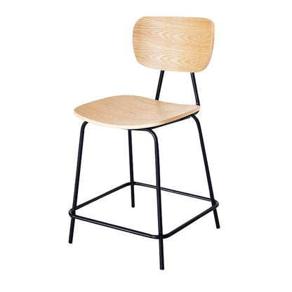 Taburetes contemporáneos de barra sin brazo con la base de metal negro