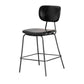 Taburetes contemporáneos de barra sin brazo con la base de metal negro