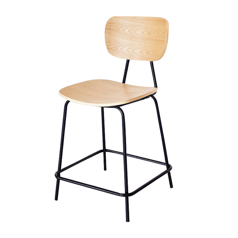 Taburetes contemporáneos de barra sin brazo con la base de metal negro