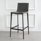 Modern Armless Faux Leather Low Back Bar Stools with Metal Base