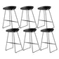 Industrial Indoor Armless Footrest Bar Stool with Metal Legs
