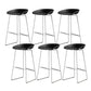 Industrial Indoor Armless Footrest Bar Stool with Metal Legs