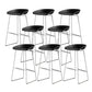 Industrial Indoor Armless Footrest Bar Stool with Metal Legs