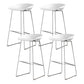 Industrial Indoor Armless Footrest Bar Stool with Metal Legs