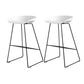 Industrial Indoor Armless Footrest Bar Stool with Metal Legs