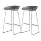 Industrial Indoor Armless Footrest Bar Stool with Metal Legs