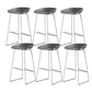 Industrial Indoor Armless Footrest Bar Stool with Metal Legs