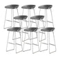 Industrial Indoor Armless Footrest Bar Stool with Metal Legs