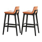 Contemporary 38.5-inch Armless Bar Stool with Solid Wood Base